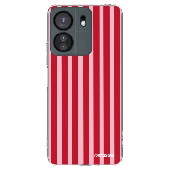 Picasee silikónový prehľadný obal pre Xiaomi Redmi 13C 4G - Lines red