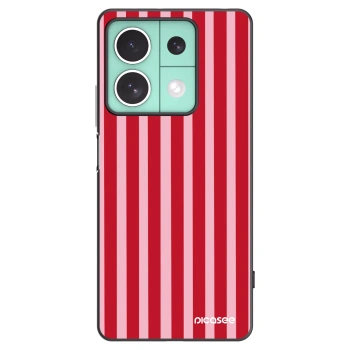Picasee silikónový čierny obal pre Xiaomi Redmi Note 13 5G - Lines red