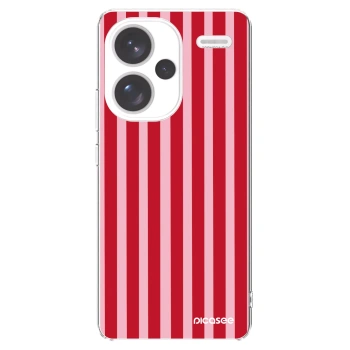 Picasee silikónový prehľadný obal pre Xiaomi Redmi Note 13 Pro+ 5G - Lines red