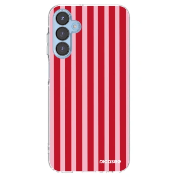 Picasee silikónový prehľadný obal pre Samsung Galaxy A15 A156B 5G - Lines red