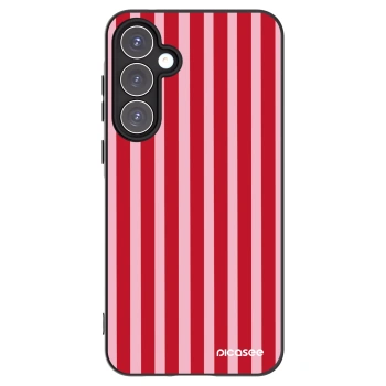 Picasee silikónový čierny obal pre Samsung Galaxy A55 5G A556B - Lines red