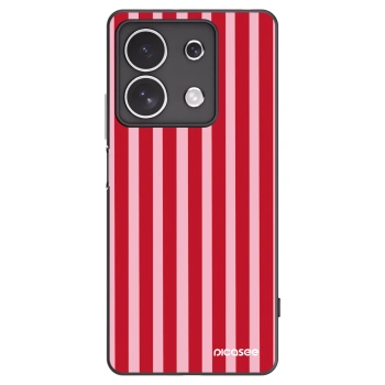 Picasee silikónový čierny obal pre Xiaomi Redmi Note 13 4G - Lines red