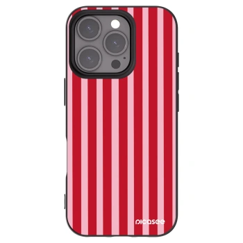 Picasee silikónový čierny obal pre Apple iPhone 16 Pro - Lines red