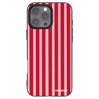 Picasee silikónový čierny obal pre Apple iPhone 16 Pro Max - Lines red