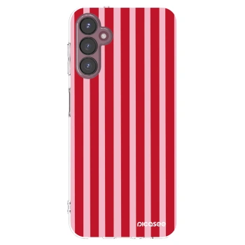 Picasee silikónový prehľadný obal pre Samsung Galaxy A05s A057G - Lines red