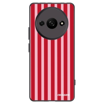 Picasee silikónový čierny obal pre Xiaomi Redmi A3 - Lines red