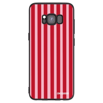 Picasee silikónový čierny obal pre Samsung Galaxy S8 G950F - Lines red