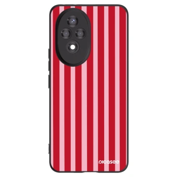 Picasee silikónový čierny obal pre Honor 200 Pro 5G - Lines red