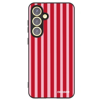 Picasee silikónový čierny obal pre Samsung Galaxy S24 FE S721B - Lines red