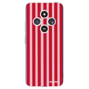 Picasee silikónový prehľadný obal pre Xiaomi Redmi 14C - Lines red