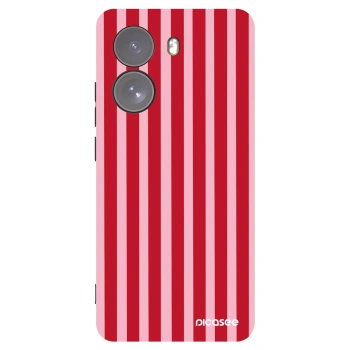 Picasee silikónový čierny obal pre Xiaomi Poco X7 - Lines red