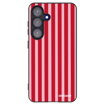 Picasee silikónový čierny obal pre Samsung Galaxy S25 5G - Lines red
