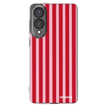 Picasee silikónový prehľadný obal pre Samsung Galaxy S25 Edge 5G - Lines red