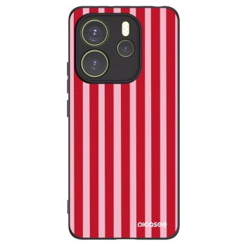 Picasee silikónový čierny obal pre Xiaomi Redmi Note 14 4G - Lines red