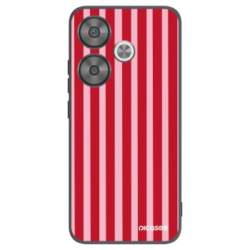 Picasee silikónový čierny obal pre Xiaomi Poco F6 - Lines red