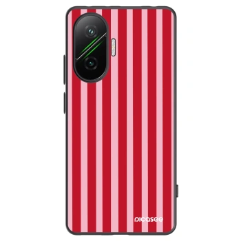 Picasee silikónový čierny obal pre Xiaomi Poco F7 Pro 5G - Lines red
