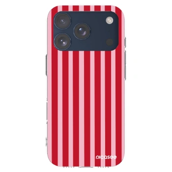 Picasee silikónový prehľadný obal pre Apple iPhone 17 Pro - Lines red
