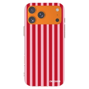 Picasee silikónový prehľadný obal pre Apple iPhone 17 Pro Max - Lines red