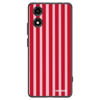 Picasee silikónový čierny obal pre Motorola Moto E14 - Lines red