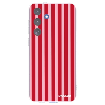 Picasee silikónový prehľadný obal pre Samsung Galaxy S25 FE 5G - Lines red