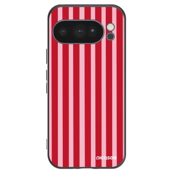 Picasee silikónový čierny obal pre Google Pixel 10 Pro - Lines red
