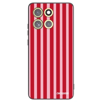 Picasee silikónový čierny obal pre Motorola Moto G86 Power 5G - Lines red