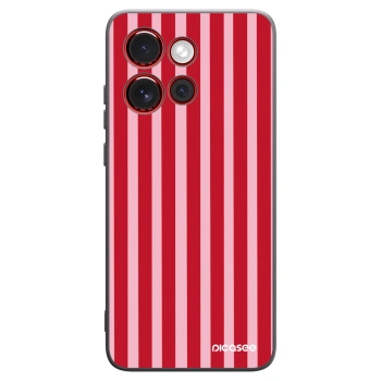 Picasee silikónový čierny obal pre Motorola Edge 60 Neo 5G - Lines red