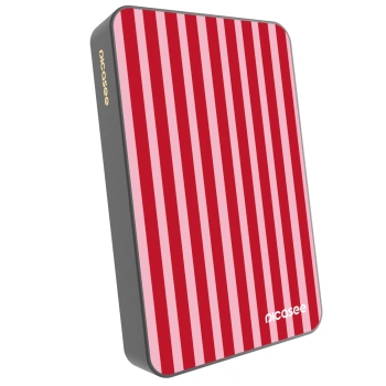 Powerbanka s MagSafe 10 000 mAh Šedá - Lines red