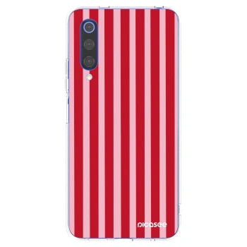 Picasee silikónový prehľadný obal pre Xiaomi Mi 9 SE - Lines red