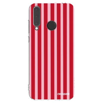 Picasee silikónový prehľadný obal pre Honor 20 Lite - Lines red