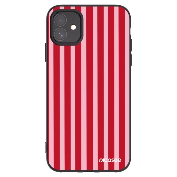 Picasee silikónový čierny obal pre Apple iPhone 11 - Lines red