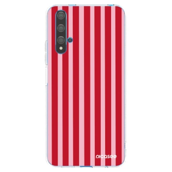 Picasee silikónový prehľadný obal pre Huawei Nova 5T - Lines red