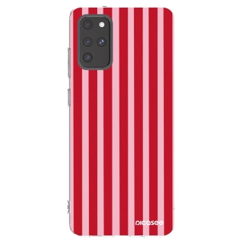 Picasee silikónový prehľadný obal pre Samsung Galaxy S20+ G985F - Lines red