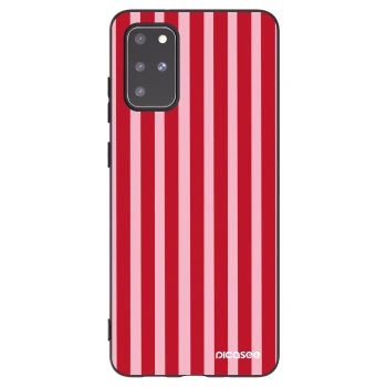 Picasee silikónový čierny obal pre Samsung Galaxy S20+ G985F - Lines red