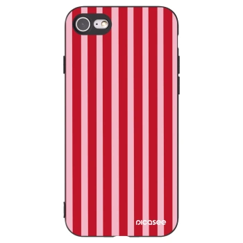 Picasee silikónový čierny obal pre Apple iPhone SE 2020 - Lines red