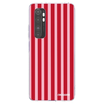 Picasee silikónový prehľadný obal pre Xiaomi Mi Note 10 Lite - Lines red