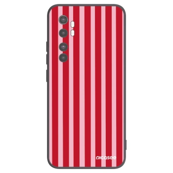 Picasee silikónový čierny obal pre Xiaomi Mi Note 10 Lite - Lines red