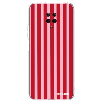 Picasee silikónový prehľadný obal pre Xiaomi Redmi Note 9S - Lines red