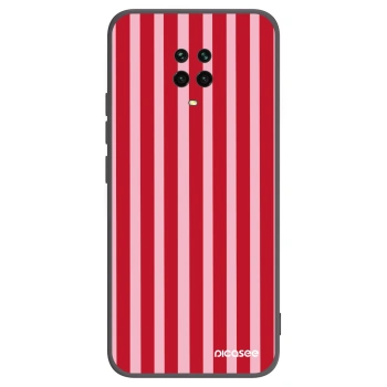 Picasee silikónový čierny obal pre Xiaomi Redmi Note 9S - Lines red