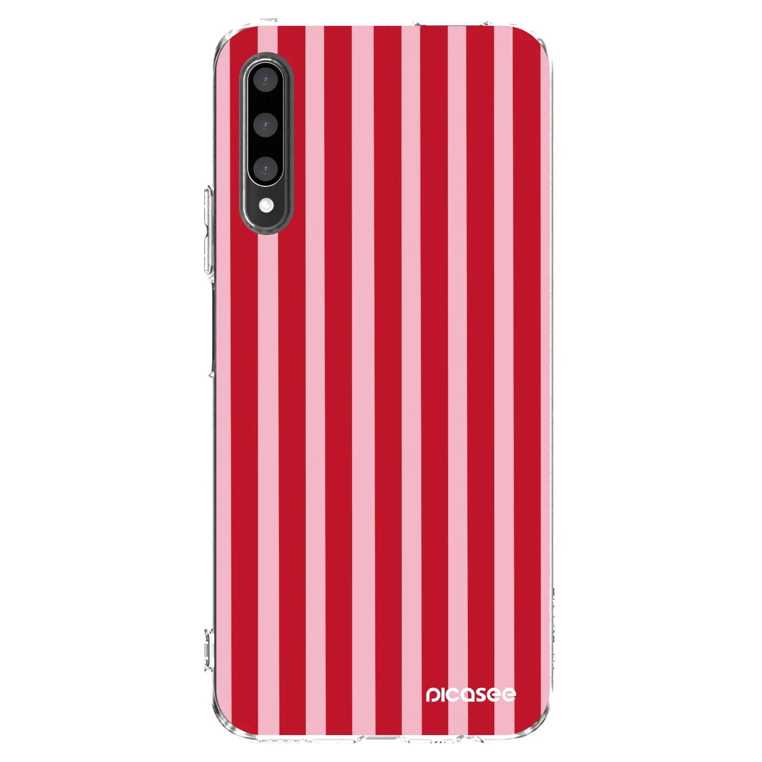Picasee silikónový prehľadný obal pre Honor 9X Pro - Lines red