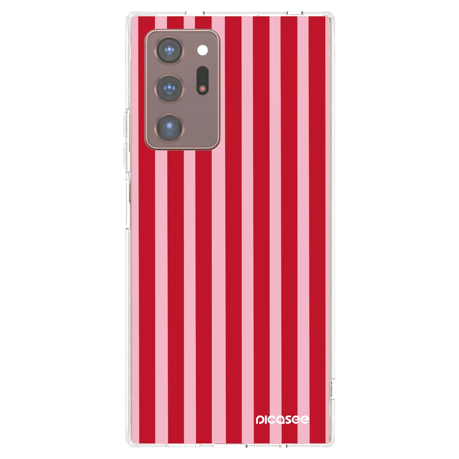 Picasee silikónový prehľadný obal pre Samsung Galaxy Note 20 Ultra - Lines red