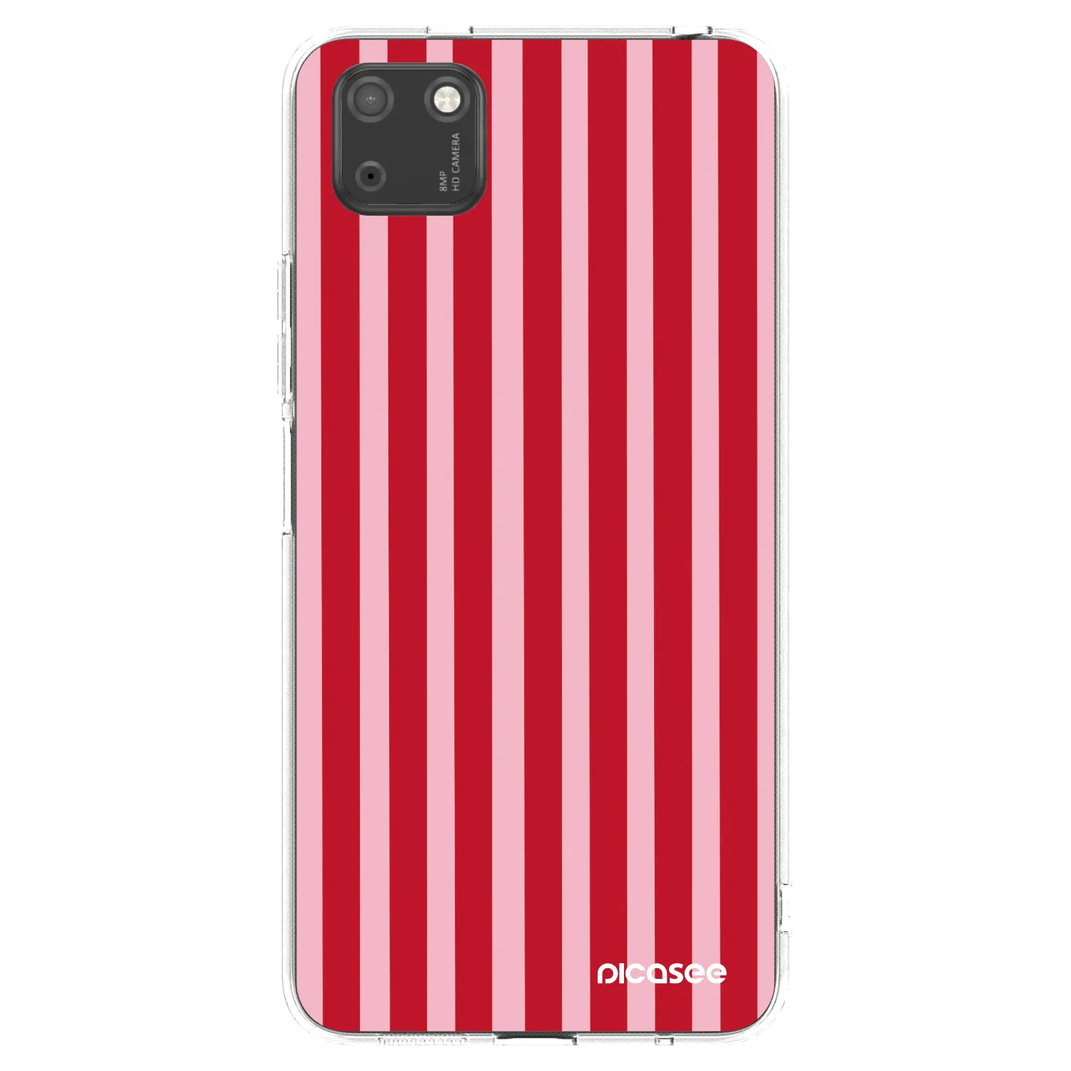 Picasee silikónový prehľadný obal pre Huawei Y5P - Lines red