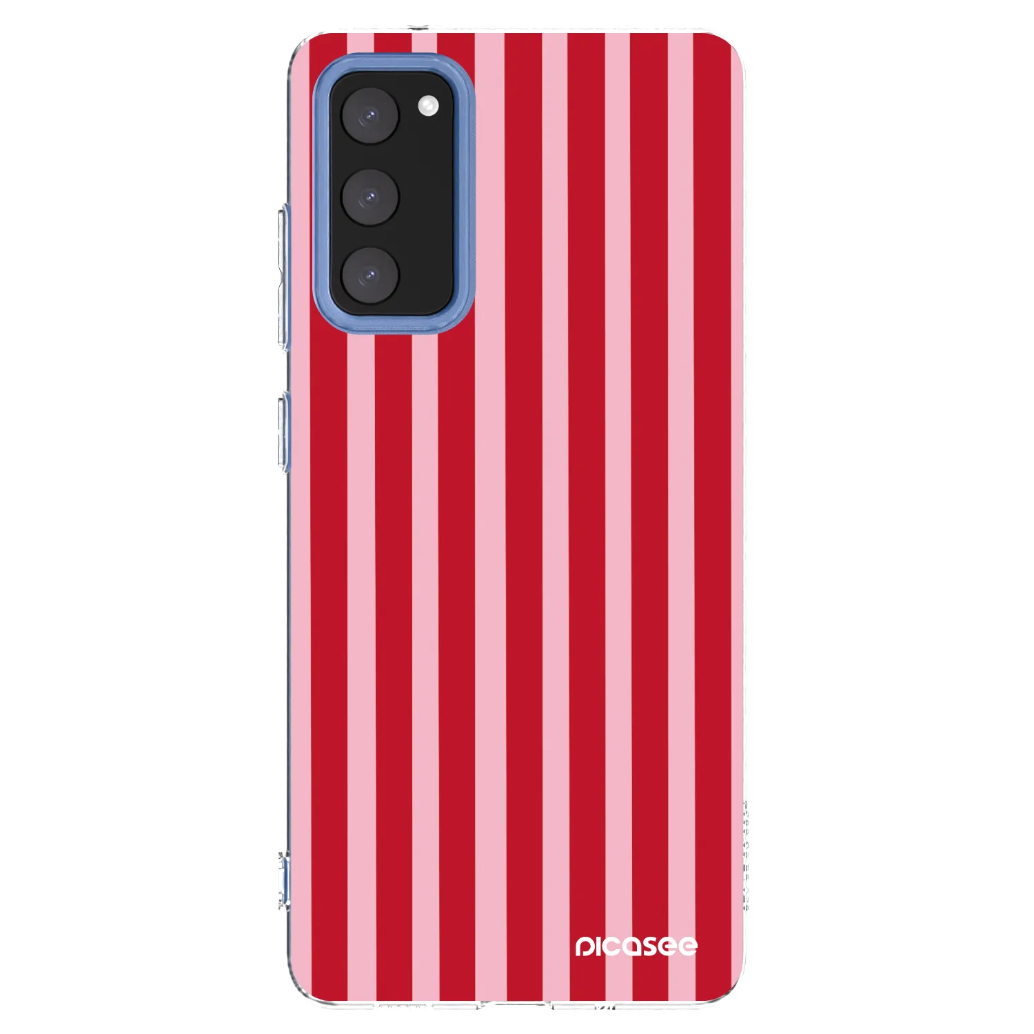 Picasee silikónový prehľadný obal pre Samsung Galaxy S20 FE - Lines red