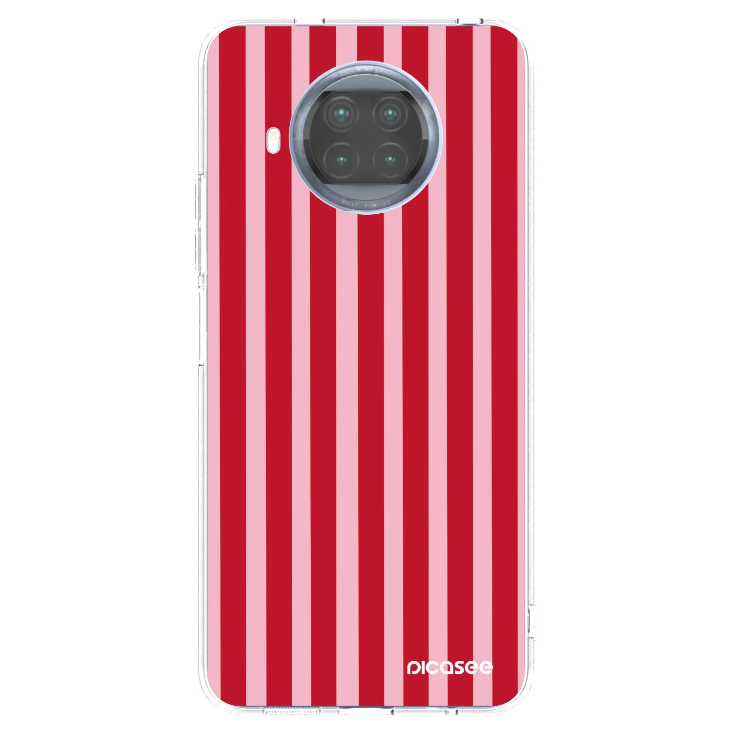Picasee silikónový prehľadný obal pre Xiaomi Mi 10T Lite - Lines red
