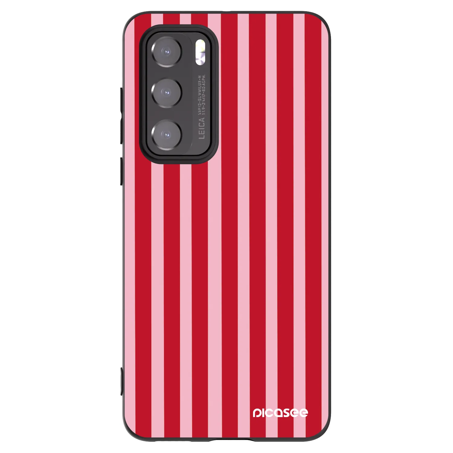 Picasee silikónový čierny obal pre Huawei P40 - Lines red