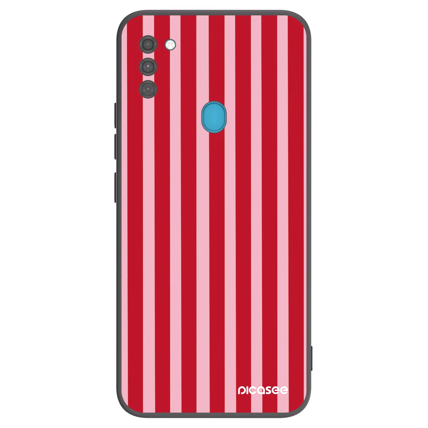 Picasee silikónový čierny obal pre Samsung Galaxy M11 - Lines red