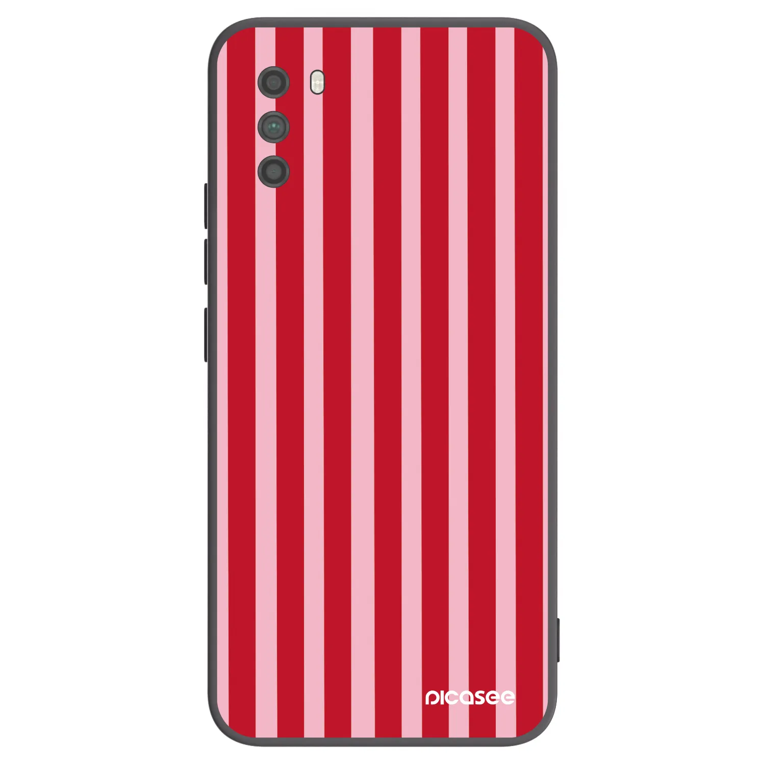 Picasee silikónový čierny obal pre Xiaomi Poco M3 - Lines red