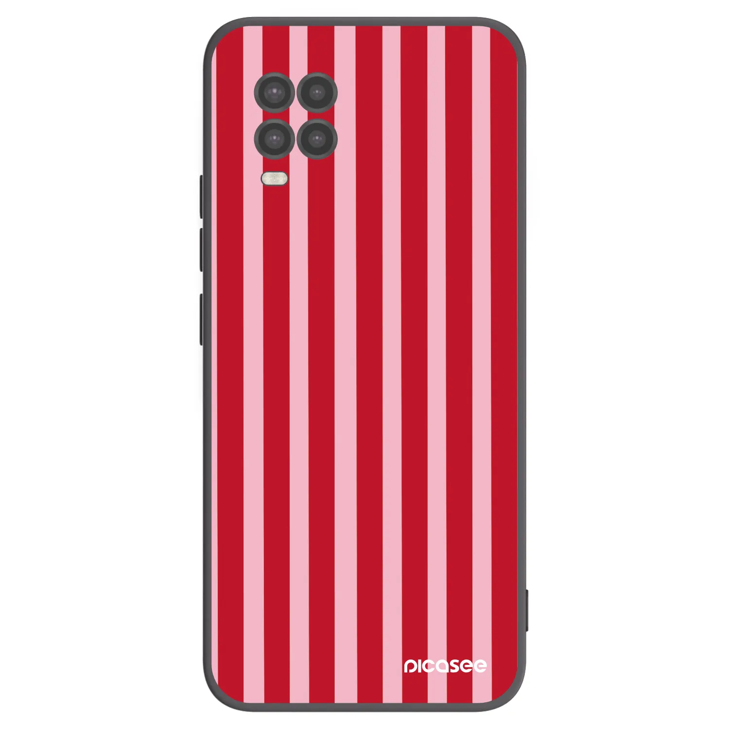 Picasee silikónový čierny obal pre Xiaomi Mi 10 Lite - Lines red