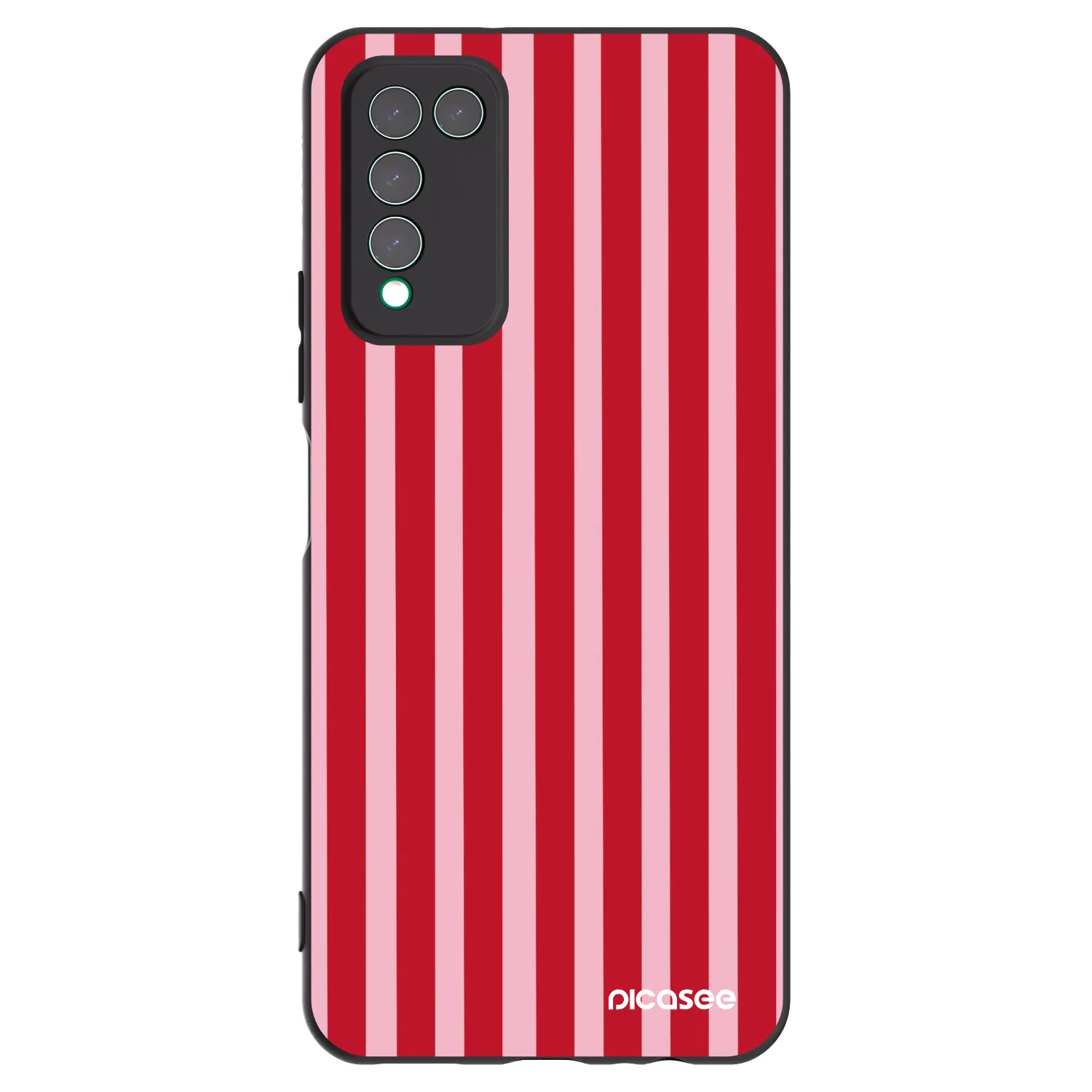 Picasee silikónový čierny obal pre Honor 10X Lite - Lines red