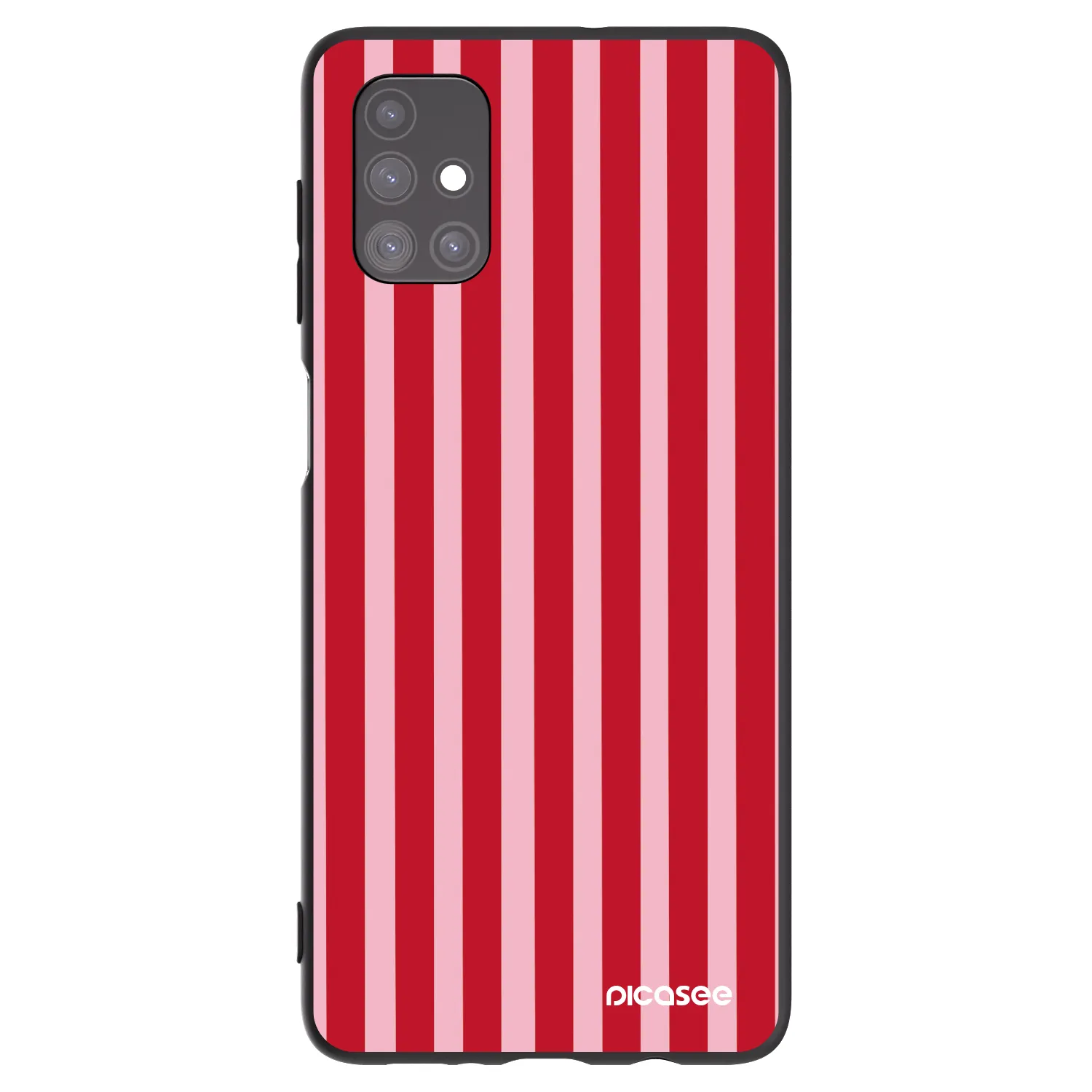 Picasee silikónový čierny obal pre Samsung Galaxy M51 M515F - Lines red